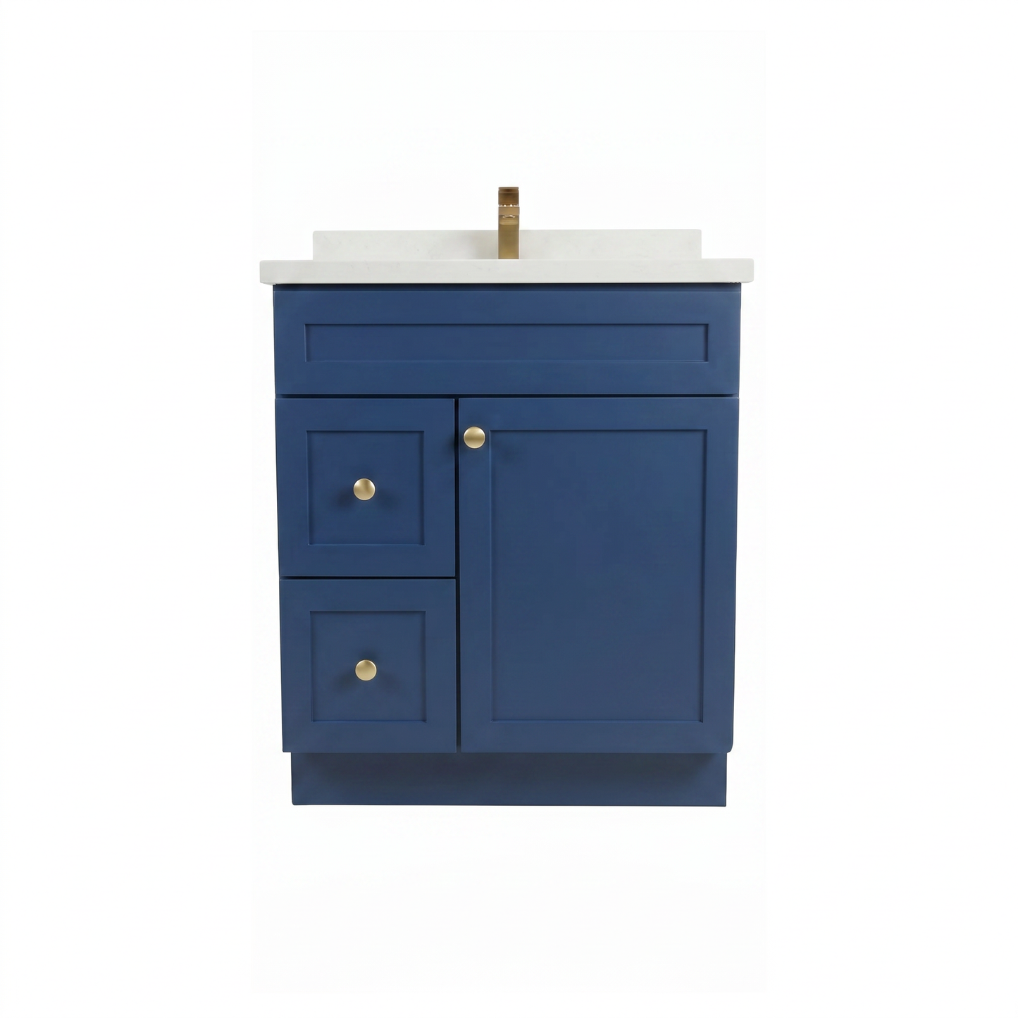 30" Navy Blue Shaker Vanity - Single Sink
