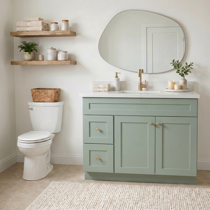 42" Olive Green Shaker Vanity – Single Sink