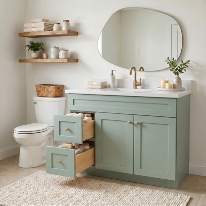 42" Olive Green Shaker Vanity – Single Sink