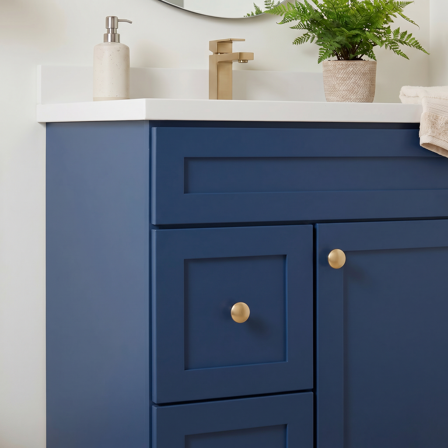 30" Navy Blue Shaker Vanity - Single Sink