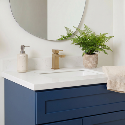 30" Navy Blue Shaker Vanity - Single Sink