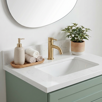 24" Olive Green Shaker Vanity – Single Sink
