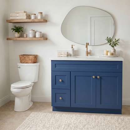 42" Navy Blue Shaker Vanity - Single Sink