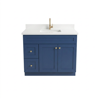 42" Navy Blue Shaker Vanity - Single Sink