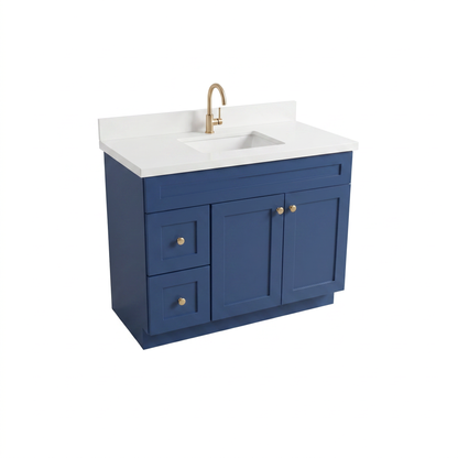 42" Navy Blue Shaker Vanity - Single Sink