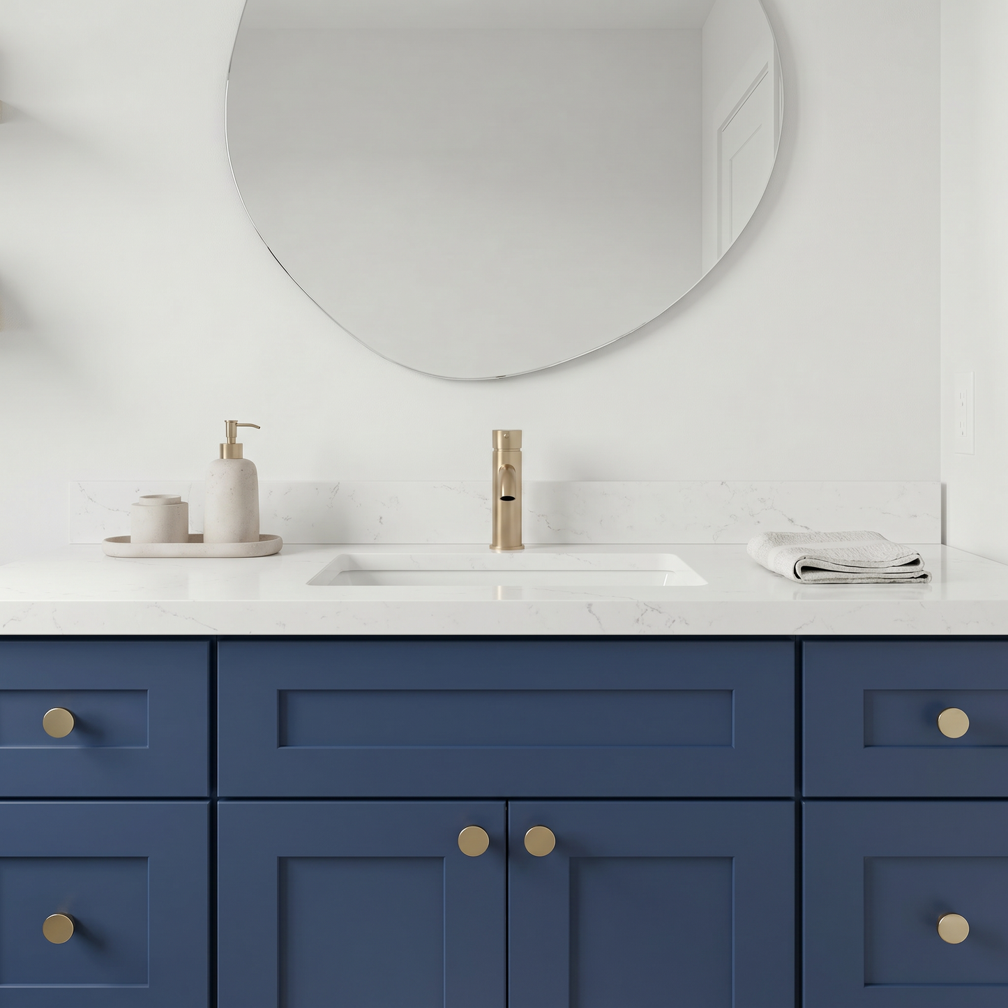 48" Navy Blue Shaker Vanity - Single Sink