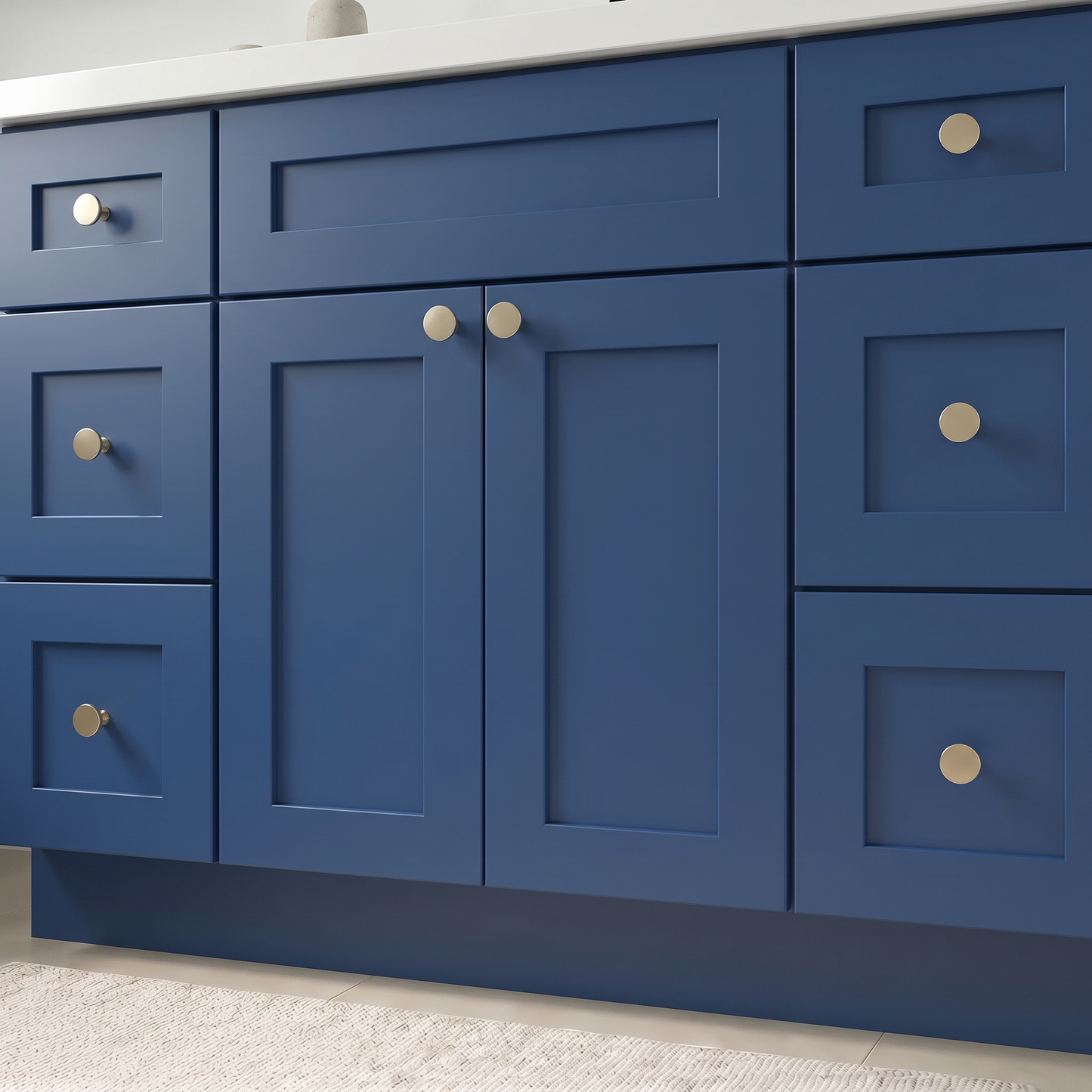 48" Navy Blue Shaker Vanity - Single Sink