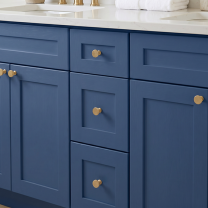 72" Navy Blue Shaker Vanity - Double Sink