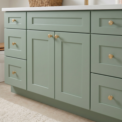 60" Olive Green Shaker Vanity – Single Sink