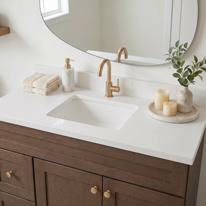 42" Coffee Bean Oak Shaker Vanity – Single Sink