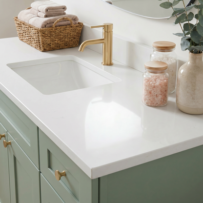 60" Olive Green Shaker Vanity – Single Sink