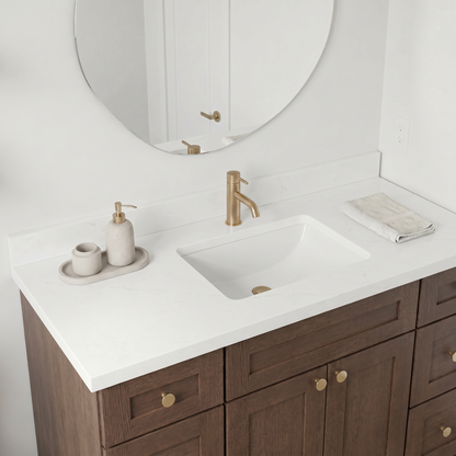 48" Coffee Bean Oak Shaker Vanity – Single Sink
