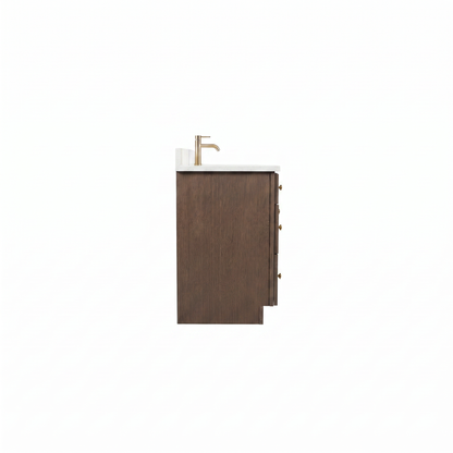 60" Coffee Bean Oak Shaker Vanity – Single Sink