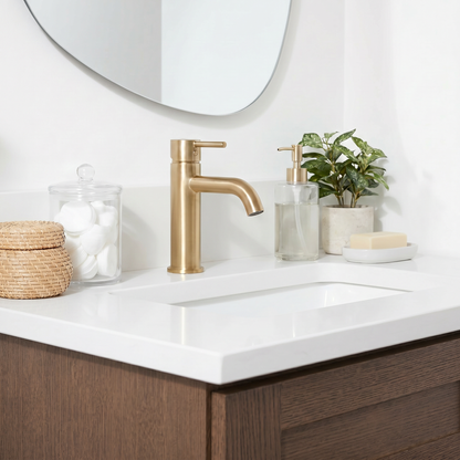 30" Coffee Bean Oak Shaker Vanity – Single Sink