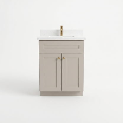 24" Taupe Shaker Vanity - Single sink