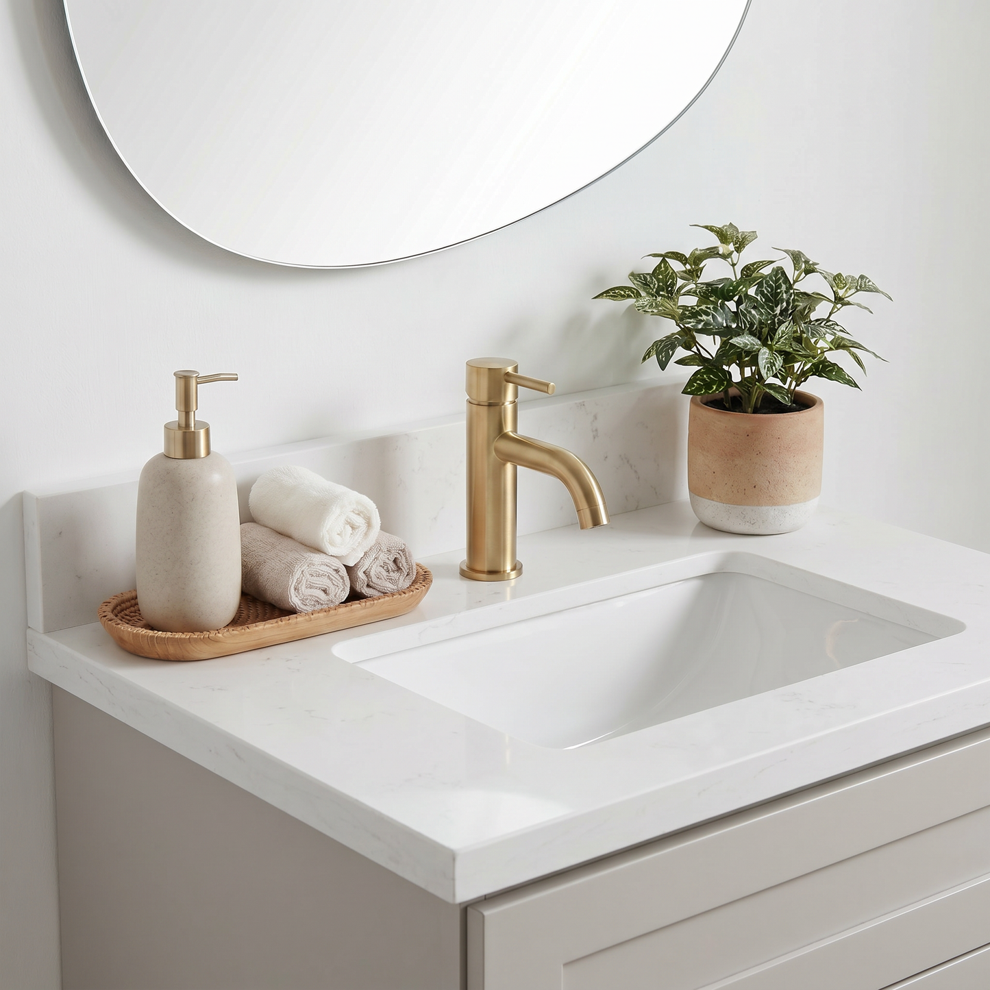 24" Taupe Shaker Vanity - Single sink