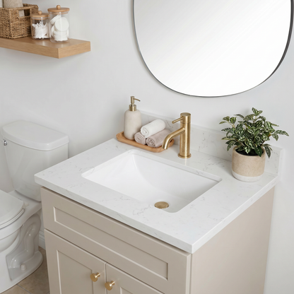 24" Taupe Shaker Vanity - Single sink