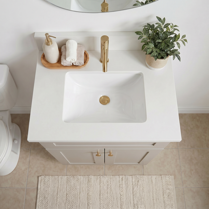 24" Taupe Shaker Vanity - Single sink