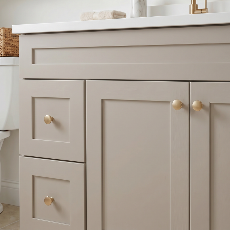 42" Taupe Shaker Vanity – Single Sink