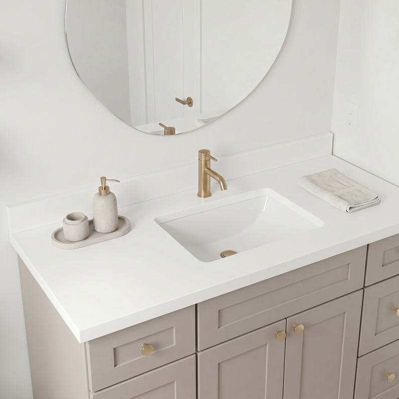 48" Taupe Shaker Vanity – Single Sink