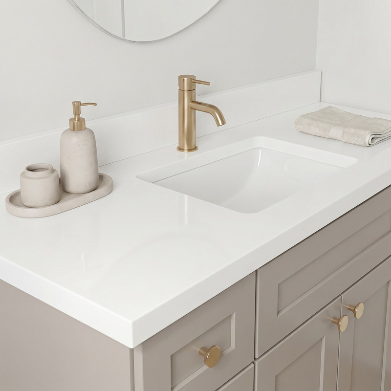 48" Taupe Shaker Vanity – Single Sink