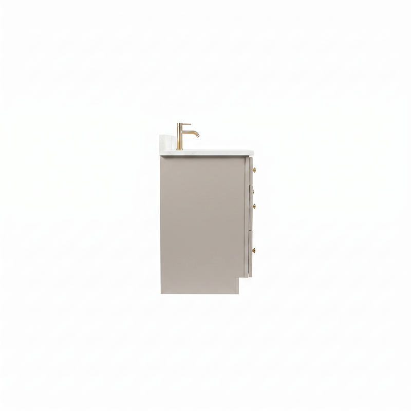 60" Taupe Shaker Vanity – Single Sink