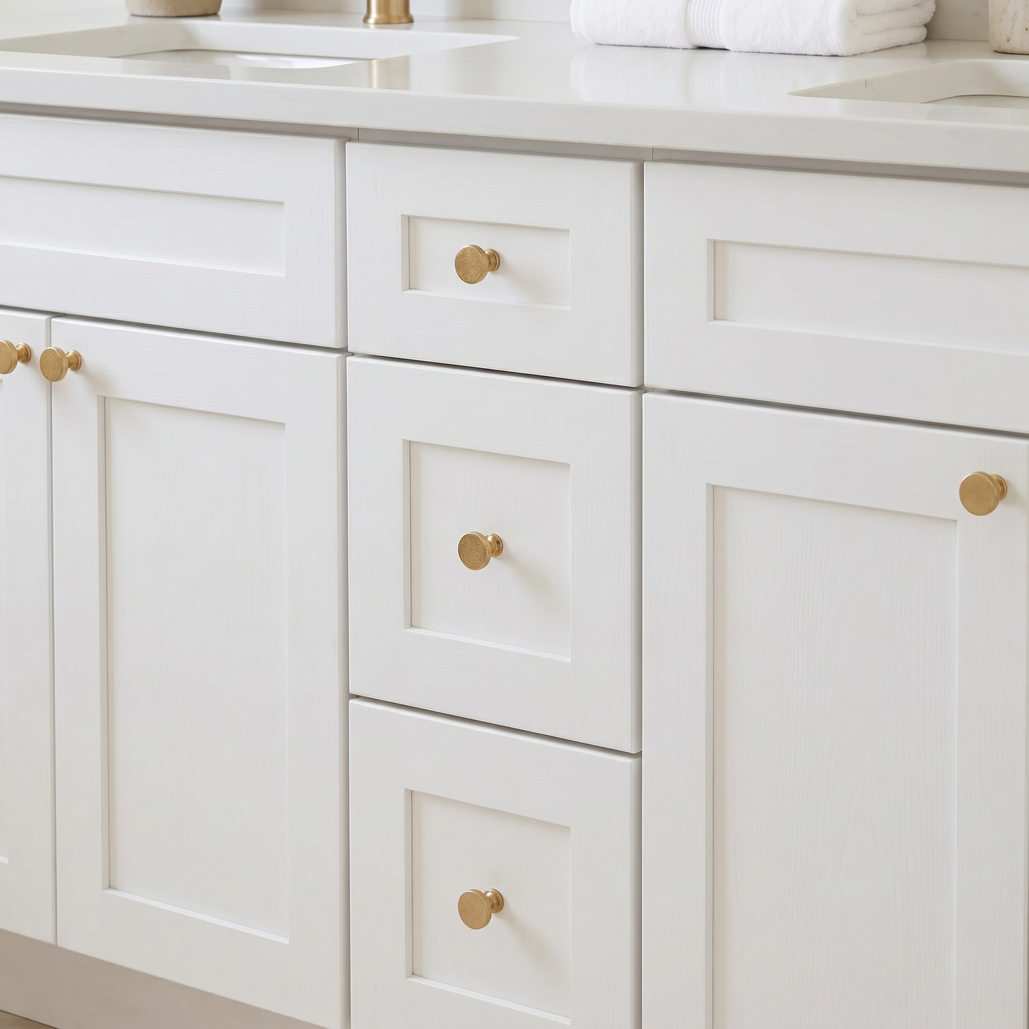 72" White Shaker Vanity – Double Sink