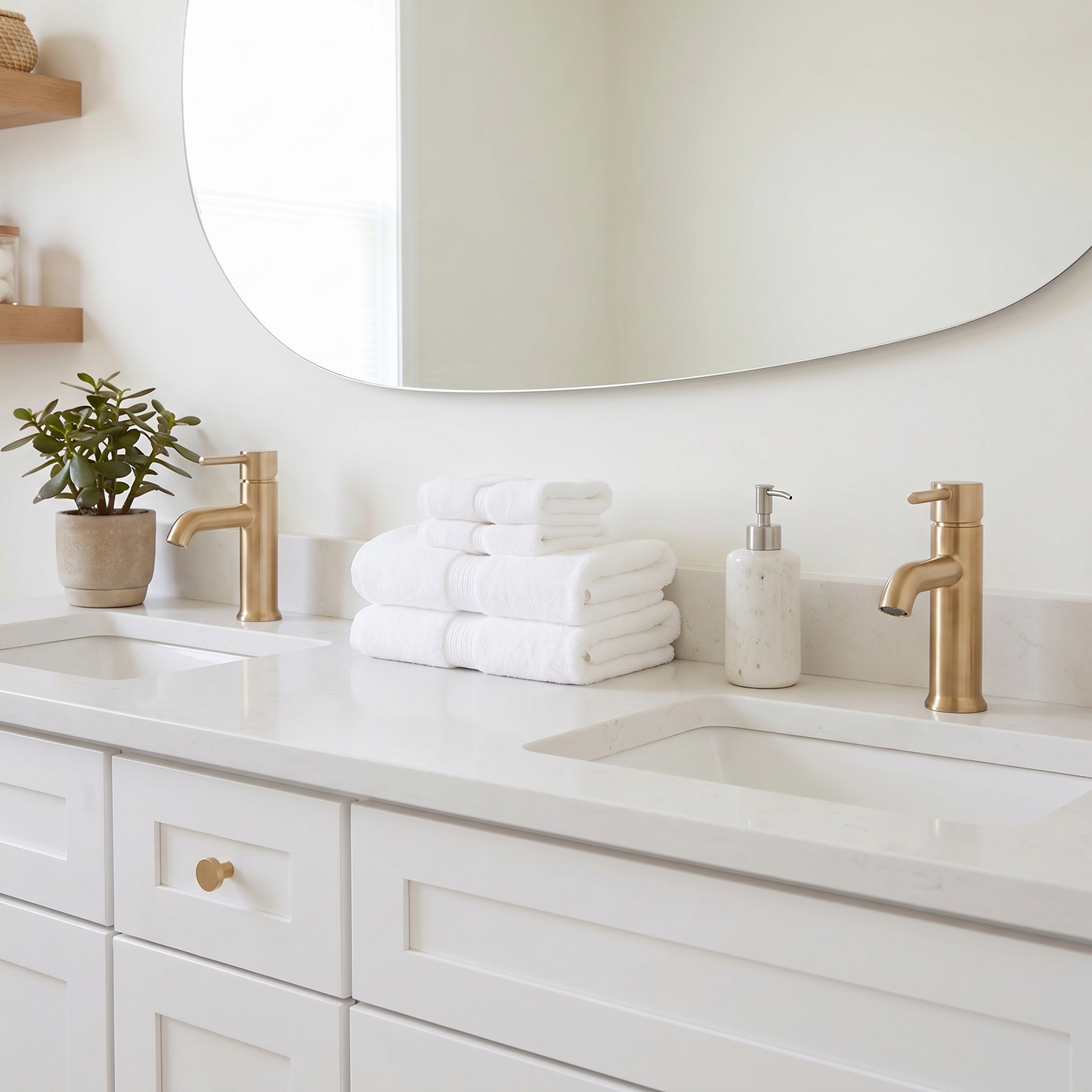 72" White Shaker Vanity – Double Sink