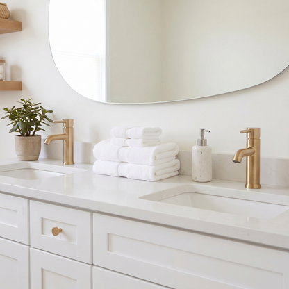 72" White Shaker Vanity – Double Sink