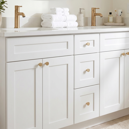 72" White Shaker Vanity – Double Sink