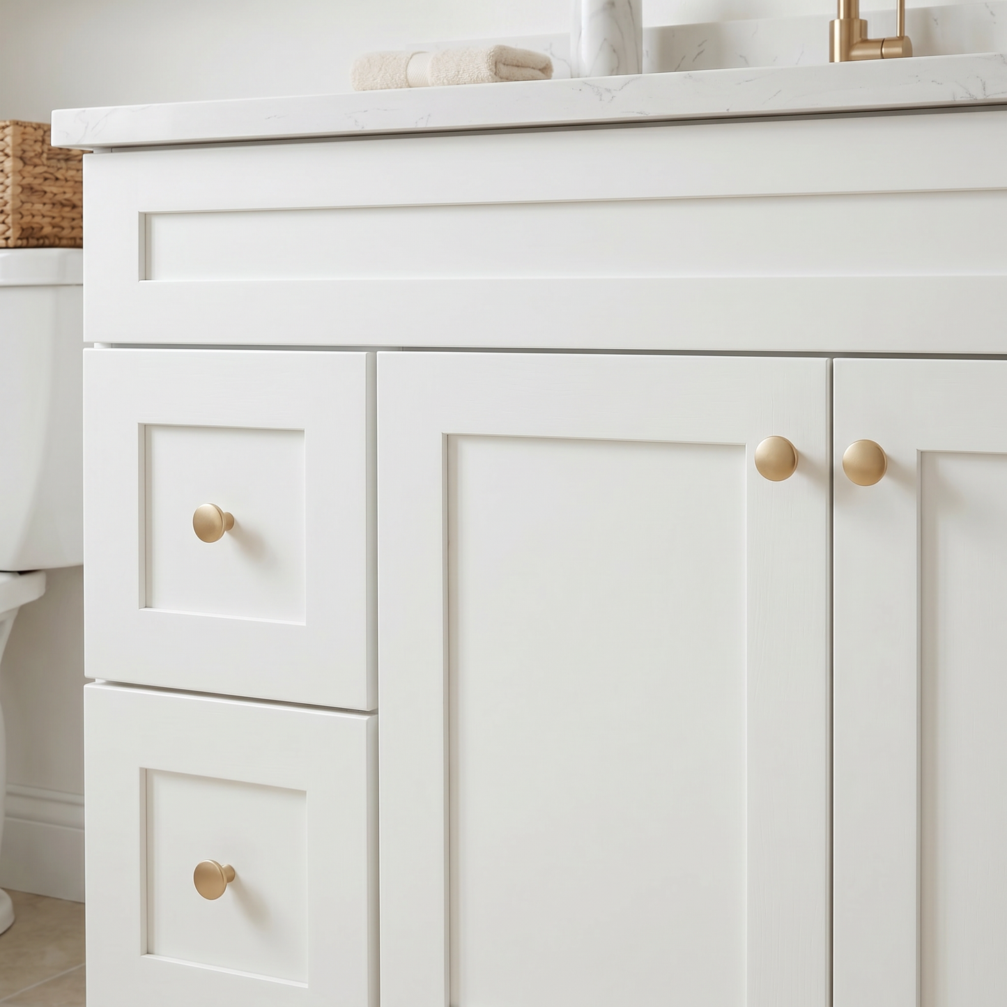 42" White Shaker Vanity – Single Sink