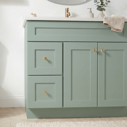 36" Olive Green Shaker Vanity – Single Sink
