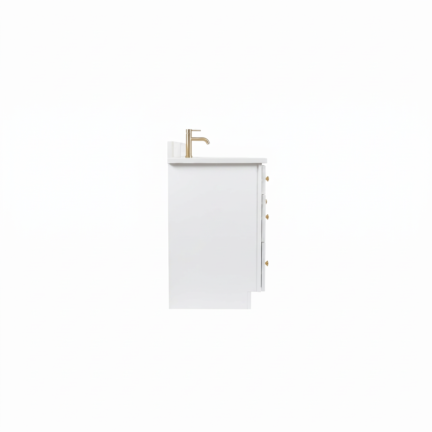 60" White Shaker Vanity – Single Sink