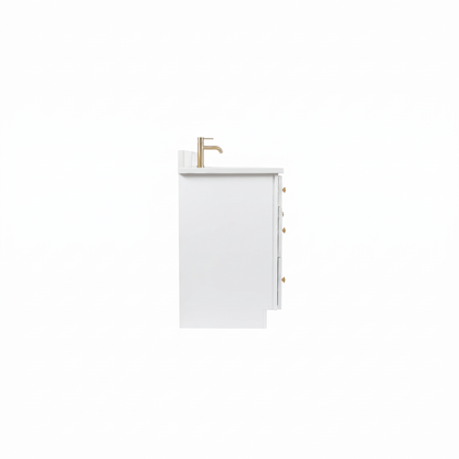 60" White Shaker Vanity – Single Sink