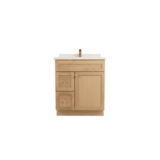 30" White Oak Shaker Vanity