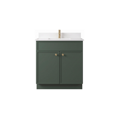 30" Slim Shaker Bathroom Vanity – Forest Green