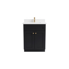 24" Shaker Bathroom Vanity – Black