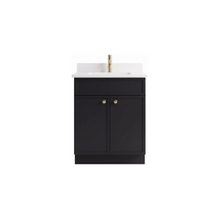 24" Slim Shaker Bathroom Vanity – Black