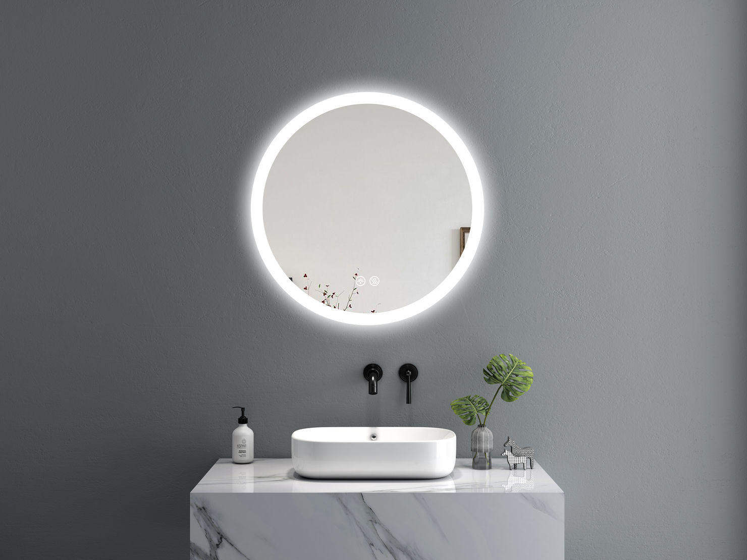 Oakline Round Perimeter LED Bathroom Mirror