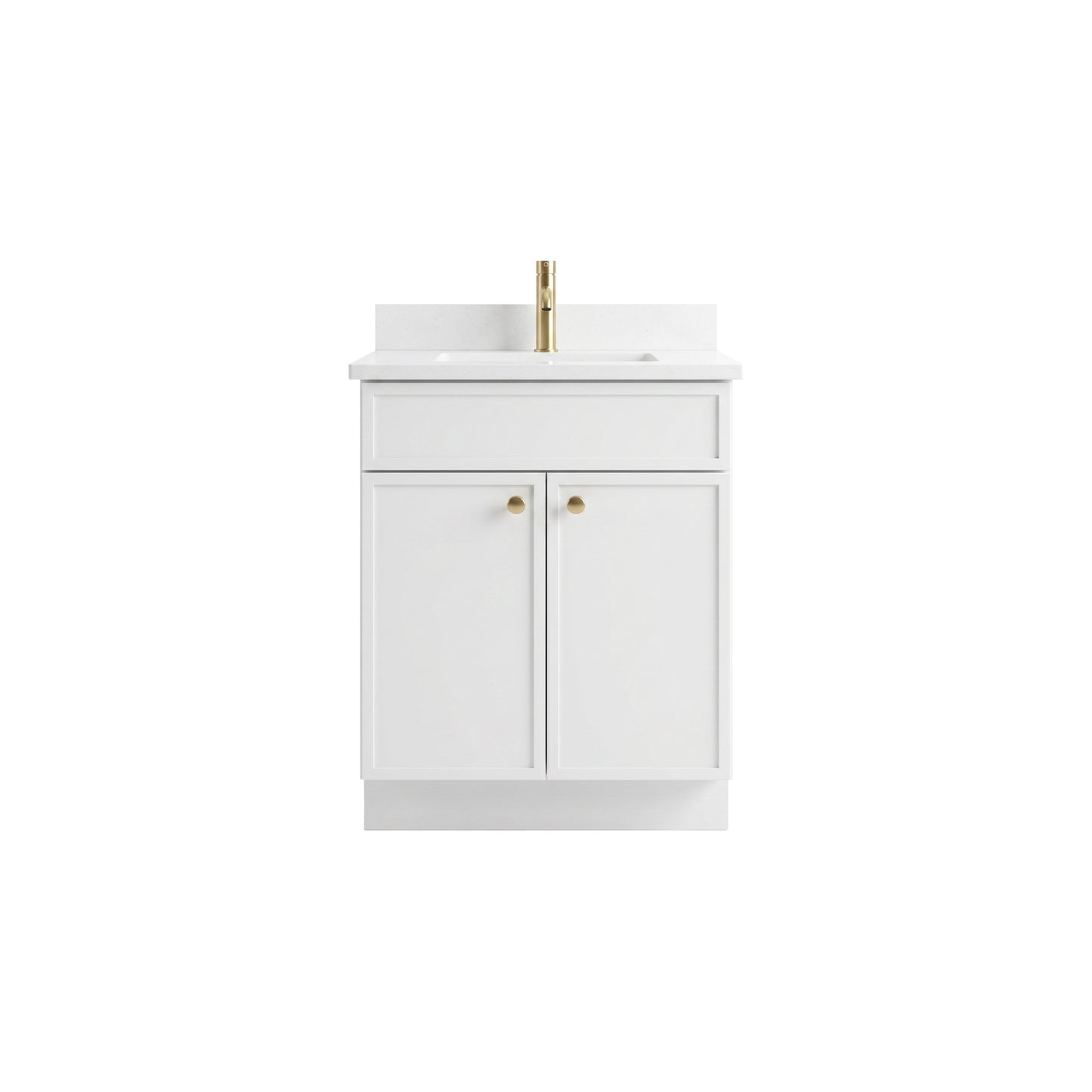 24" Slim Shaker Vanity — White