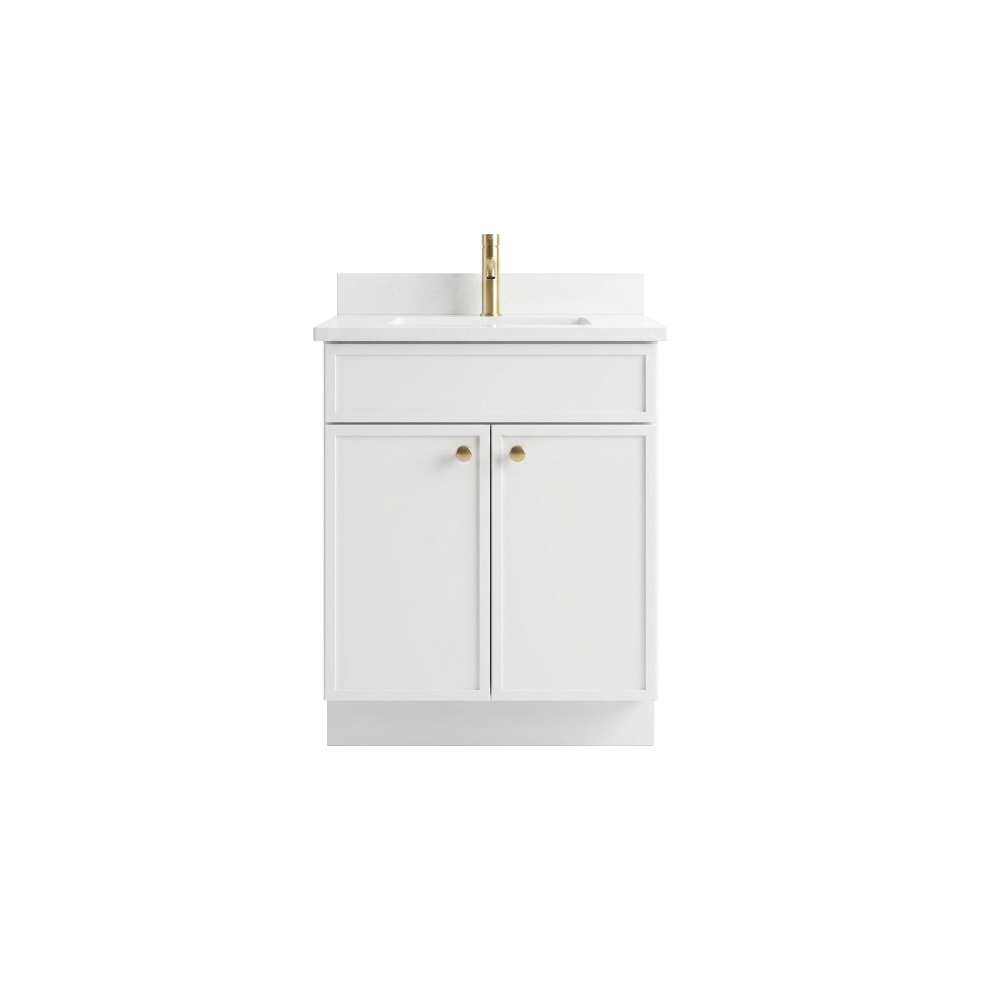 24" Slim Shaker Vanity — White