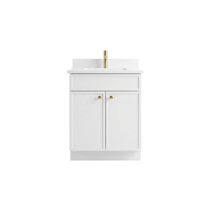 24" Slim Shaker Vanity — White