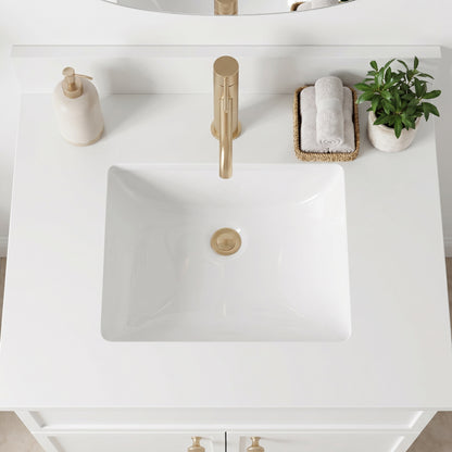 24" Slim Shaker Vanity — White