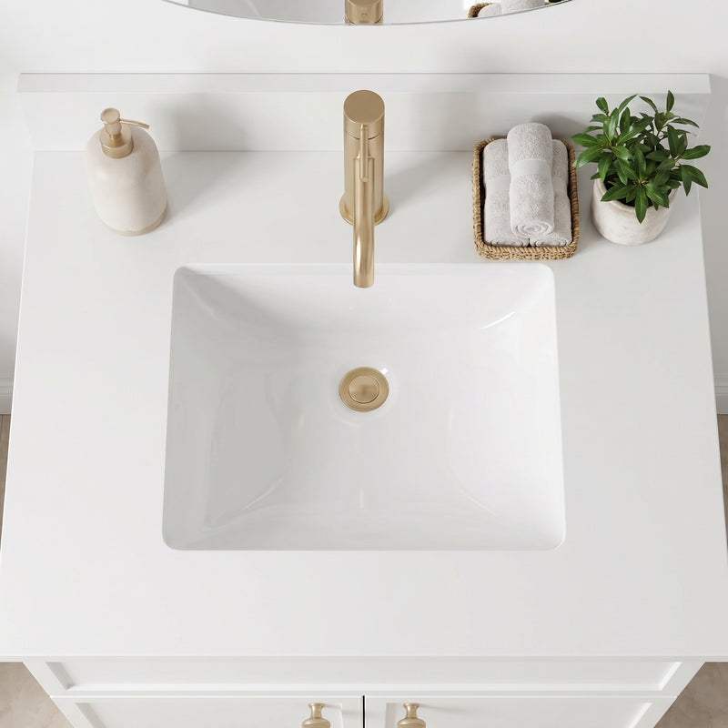 24" Slim Shaker Vanity — White