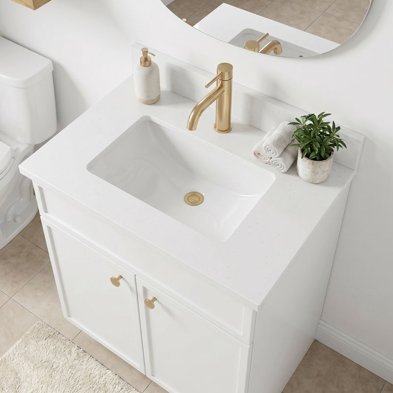 24" Slim Shaker Vanity — White