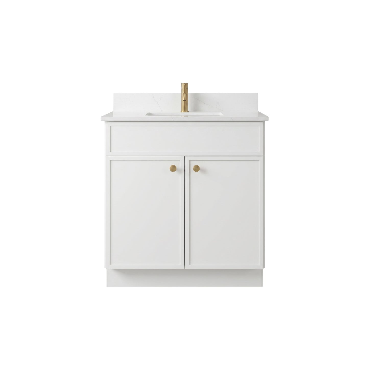 30" Slim Shaker Vanity — White