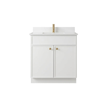 30" Slim Shaker Vanity — White