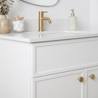 30" Slim Shaker Vanity — White