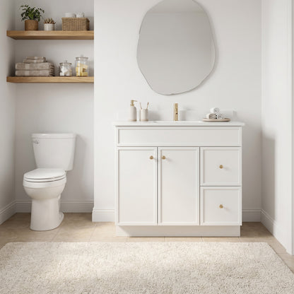 36" Slim Shaker Vanity — White