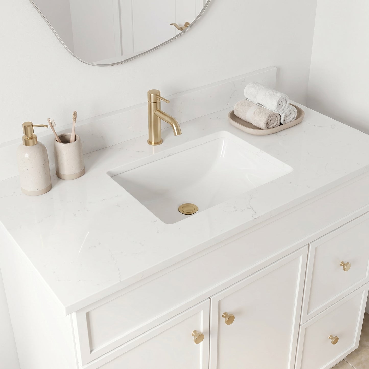 36" Slim Shaker Vanity — White